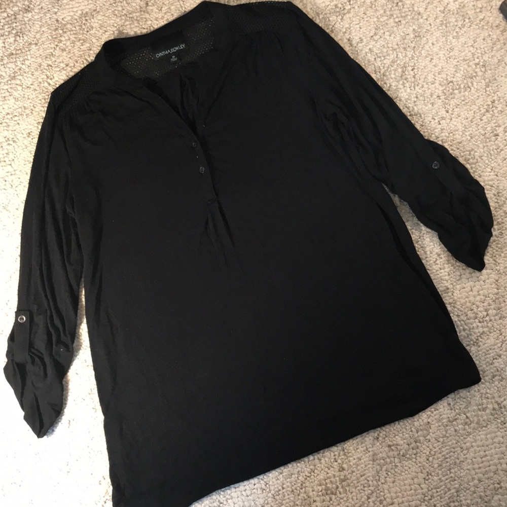 Cynthia Rowley black top sz M